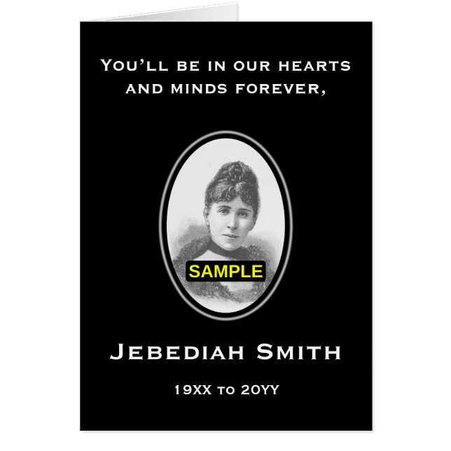 Cartão de Serviço Funeral Elegante e Personalizado (Frente)