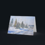 Cartão de Sessão da Manhã de inverno<br><div class="desc">Não pinto paisagem com frequência,  mas aqui está. Eu pinto gatos e cães,  e vendo os originais e reproduções em Etsy.</div>