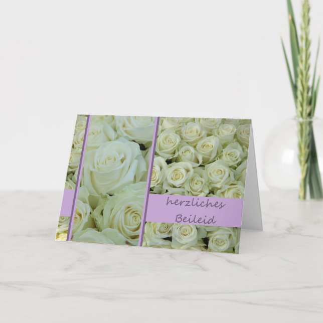 Cartão de simpatia alemão herzliches Beileid (Frente)