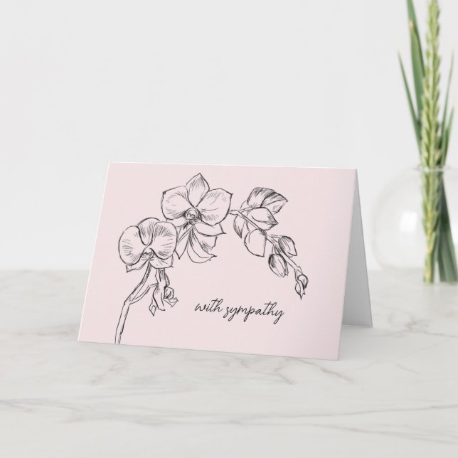 Cartão de simpatia de flor de orquídea Memorial Fu (Frente)
