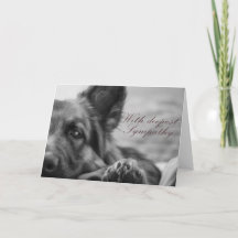 Cartão de simpatia do German shepherd.