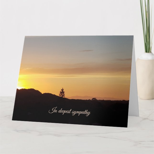 Cartão de simpatia do pôr do sol  (Frente)