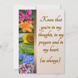 Cartão de simpatia floral Rainbow