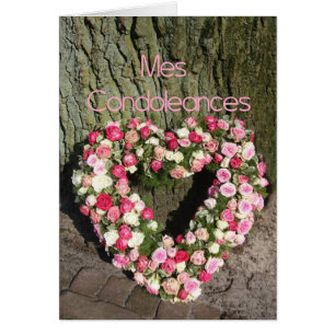 Cartão de simpatia francês Mes Condoleances