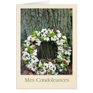 Cartão de simpatia francês Mes Condoleances