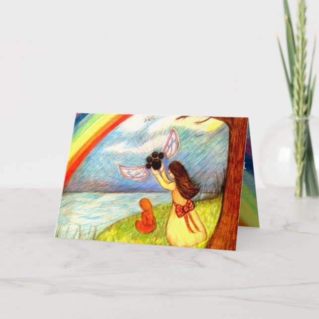 Cartão de simpatia "Letting Go" ao perder o animal (Frente)