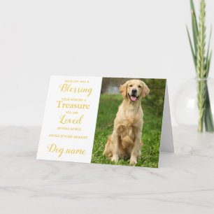Cartão de simpatia para cão por perda memorial com