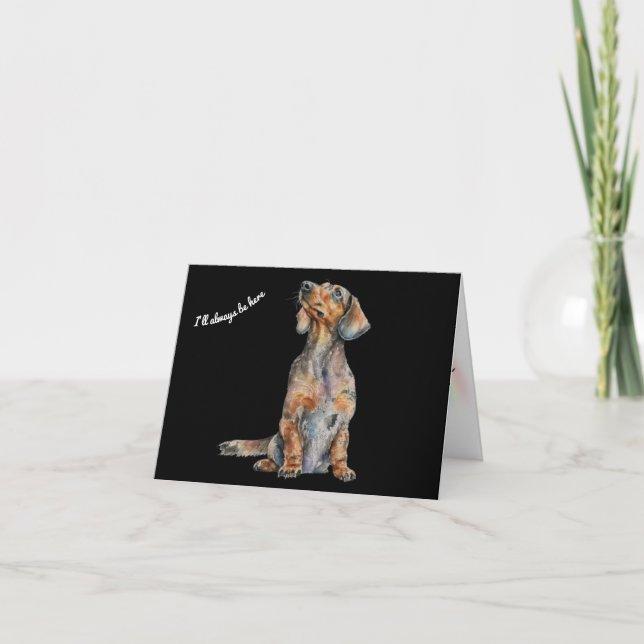 Cartão de simpatia para Dachshund (Frente)