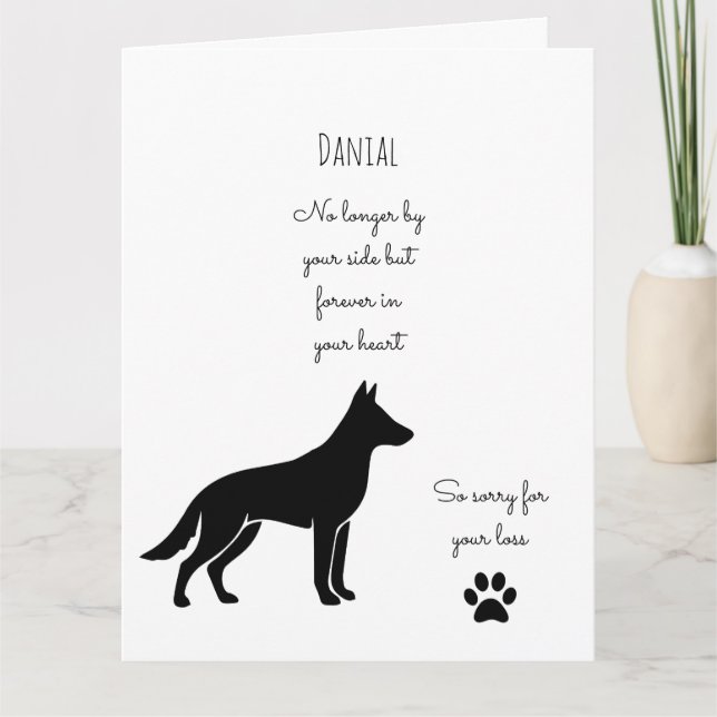 Cartão de simpatia personalizado para cães em memó (Frente)