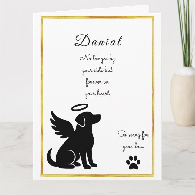 Cartão de simpatia personalizado para cão perdido  (Frente)