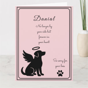 Cartão de simpatia personalizado para perda de cão