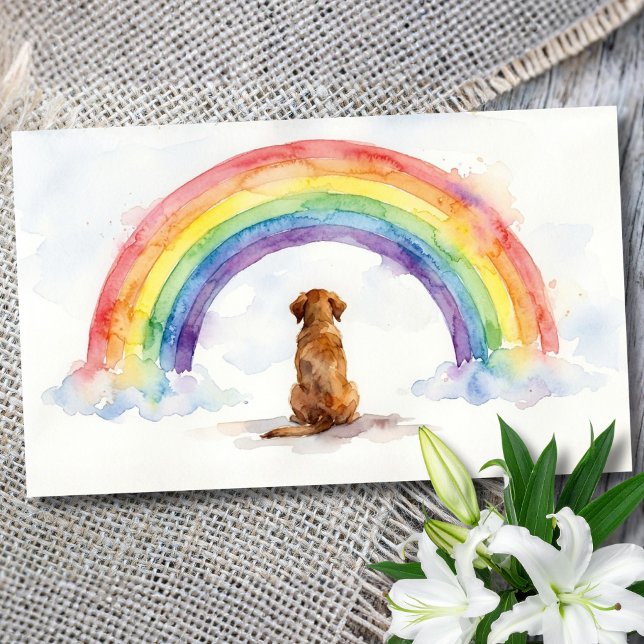 Cartão de simpatia por perda de cão personalizado  (dog sympathy card)