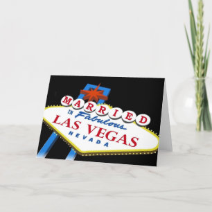 Cartão de Sinal Casado em Las Vegas