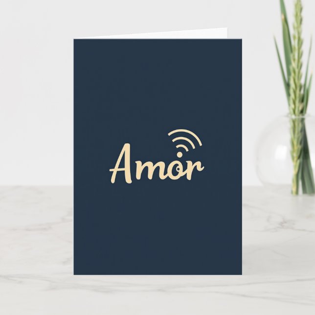 Cartão de Sinal de Amor Simples (Frente)