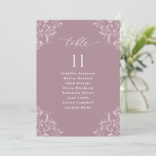 Cartão de Sinal de Quadro de Assentos de Casamento