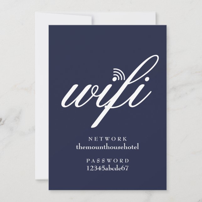 Cartão de Sinal de Rede e Senha Wifi (Frente)