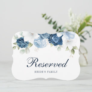 Cartão de Sinal Eucalyptus Azul-Dusty Floral