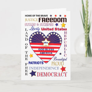 Cartão de Sinalizador de Coração com Tipografia da