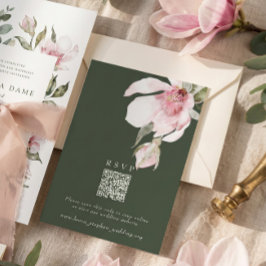 Cartão de Site de Casamento com Código QR RSVP Onl