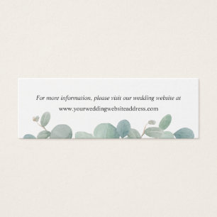 Cartão de Site de Casamento com Eucalipto em Aquar