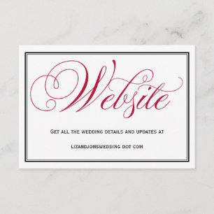 Cartão de Site de Casamento de Script Formal Verme