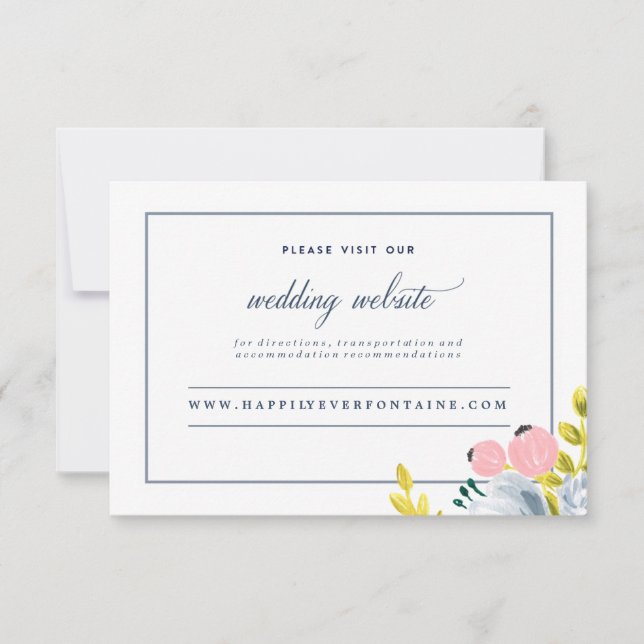 cartão de site de FLORAL BLOOM DE PRIMAVERA (Frente)