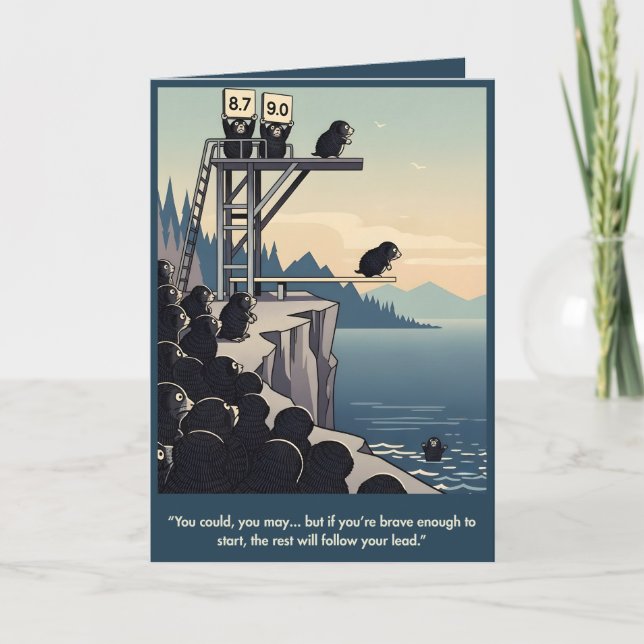 cartão de slogan motivacional engraçado da WPA art (Frente)