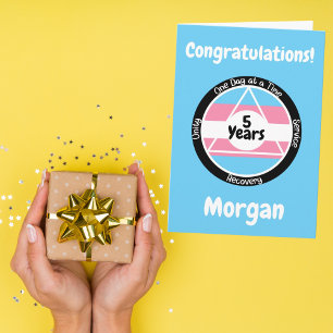 Cartão de Sobriedade do Orgulho Transgênero Person