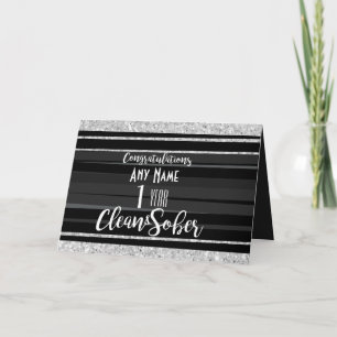 Cartão de sobriedade personalizado recuperação de 