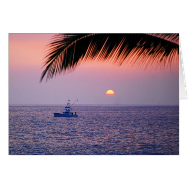 Cartão de solário tropical para embarcações de pes (Frente Horizontal)