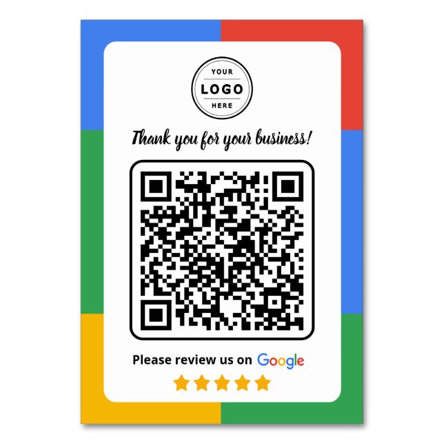 Cartão de Solicitação de Avaliação do Google com L (Verso)