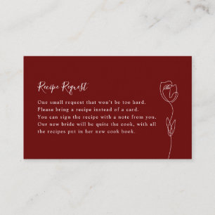 Cartão de Solicitação de Ilustração Floral Botânic