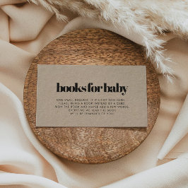 Cartão de solicitação de livro de chá de fraldas k