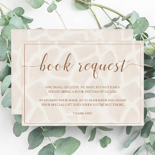 Cartão de Solicitação de Livro de Chás de fraldas