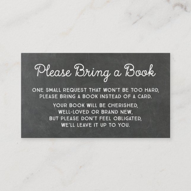 Cartão de Solicitação de Livro de chás de fraldas  (Frente)