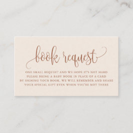 Cartão de Solicitação de Livro de Script Bonito do