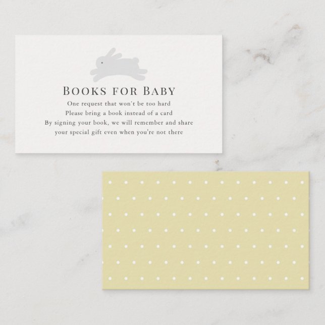 Cartão de Solicitação de Livro Simples para Coelho (Frente/Verso)