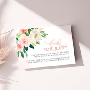 Cartão de Solicitação de Livros de Flores Rosa Ros