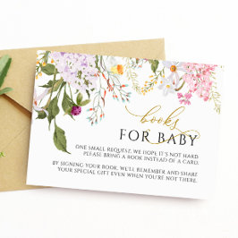 Cartão de Solicitação de Livros de Flores Selvagen