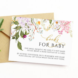 Cartão de Solicitação de Livros de Flores Selvagen