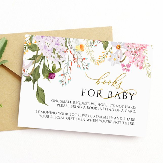 Cartão de Solicitação de Livros de Flores Selvagen (Criador carregado)