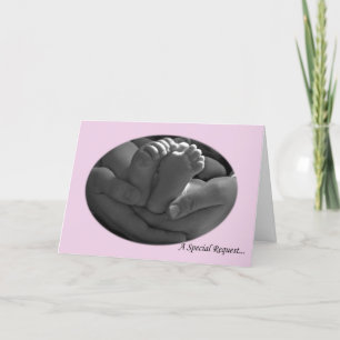 Cartão de Solicitação de Madrinha Rosa