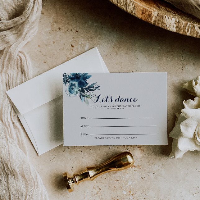 Cartão de Solicitação de Música de Casamento Flora (Criador carregado)