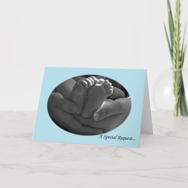 Cartão de Solicitação de Pés-Bebês e Pés-Bebês (Frente)