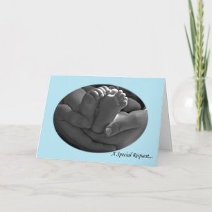 Cartão de Solicitação de Pés-Bebês e Pés-Bebês