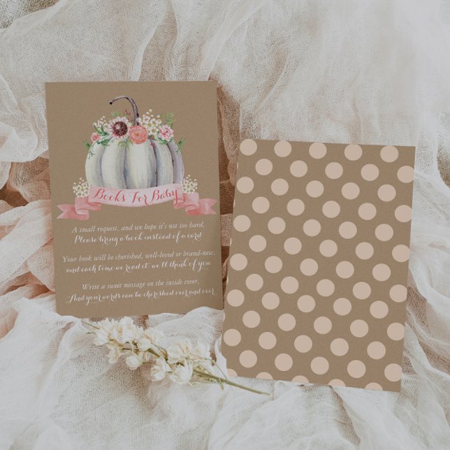 Cartão De Solicitação De Pumpkin De Queda, Livros  (Criador carregado)