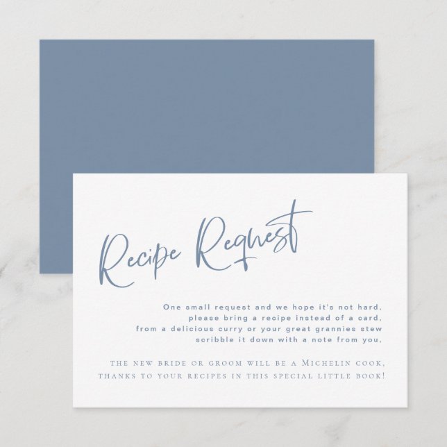 Cartão de solicitação de recebimento de Chá de pan (Frente/Verso)