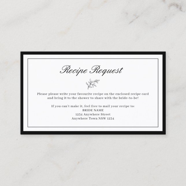 Cartão de Solicitação de Receita de Folha de Front (Frente)