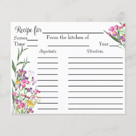 Cartão de Solicitação de Receita do Chá de panela