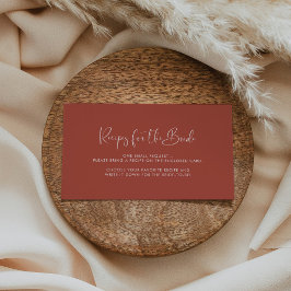 Cartão de solicitação de Receita do Terracotta Ele